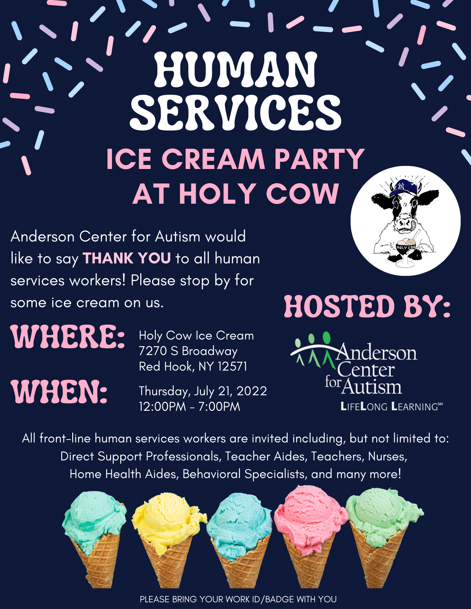 Holy Cow Ice Cream Invite